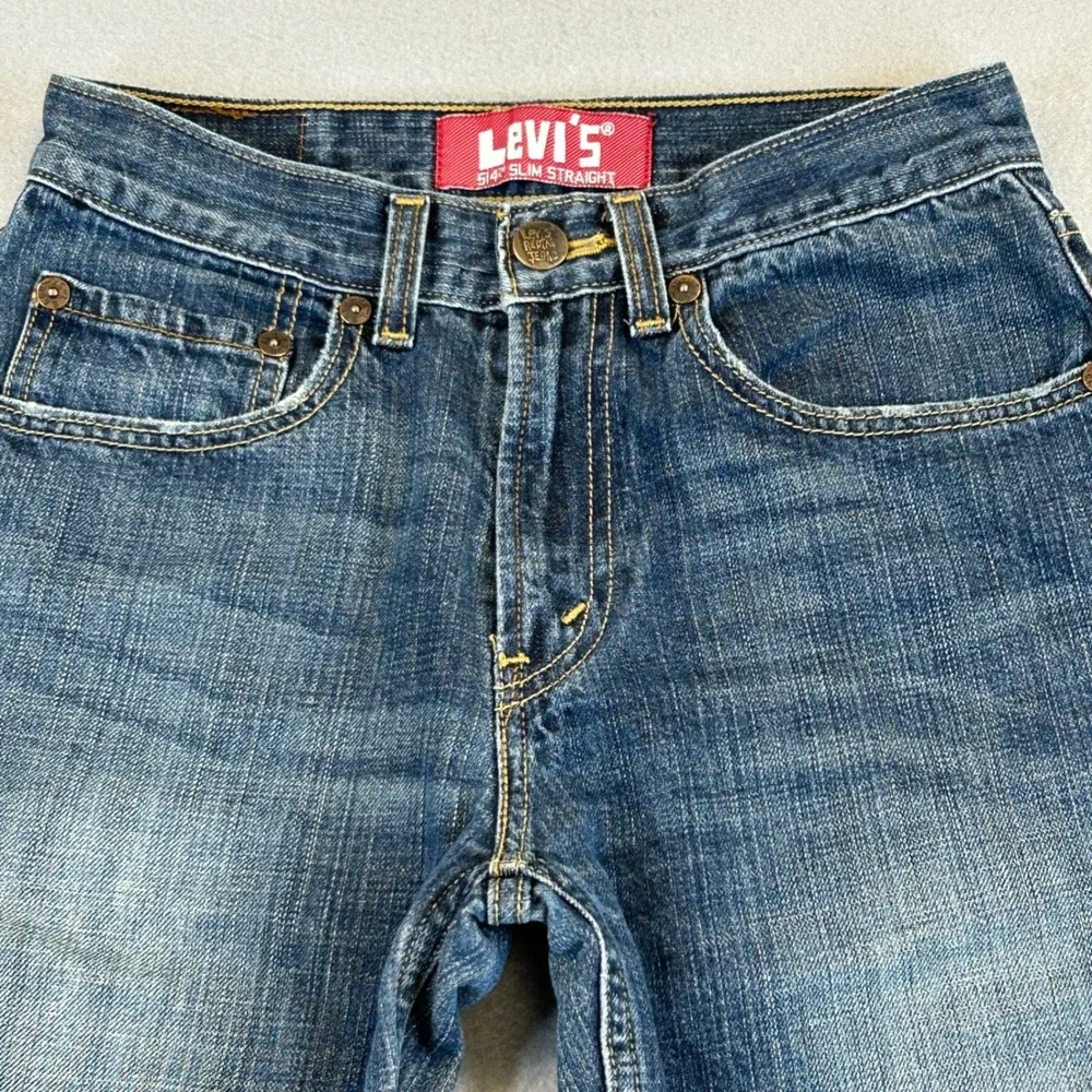 Levi's 514 Slim Straight Jeans Boys 16 Slim 26x28 Blue Denim 100% Cotton Classic